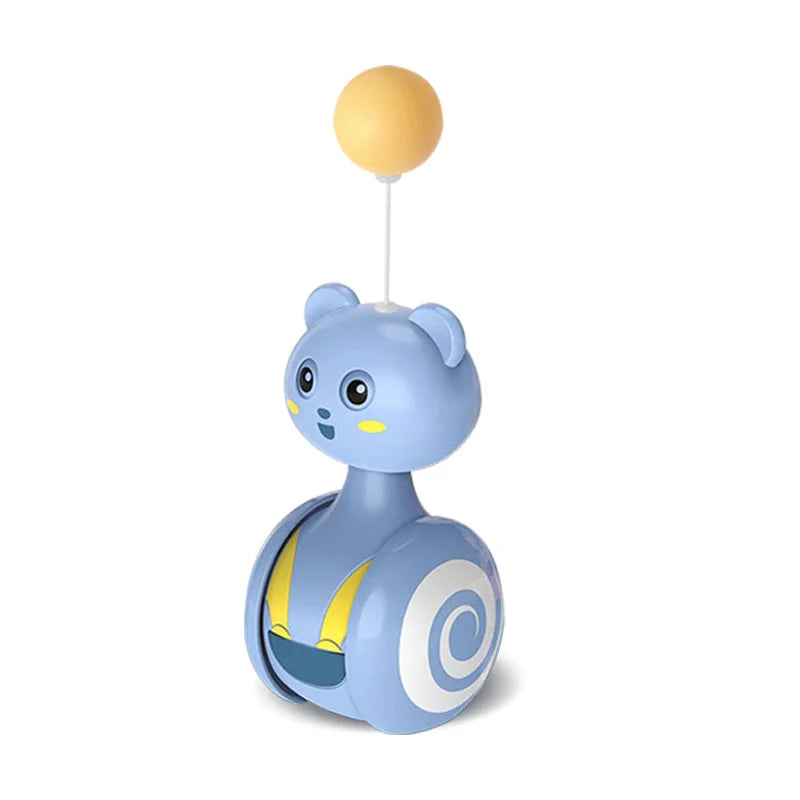 Cat Tumbler Swing Toys Interactive Feather Pet Bumbler Funny Toy Cat Rolling Teaser Balance Feather Wand Toys Rotating Ball